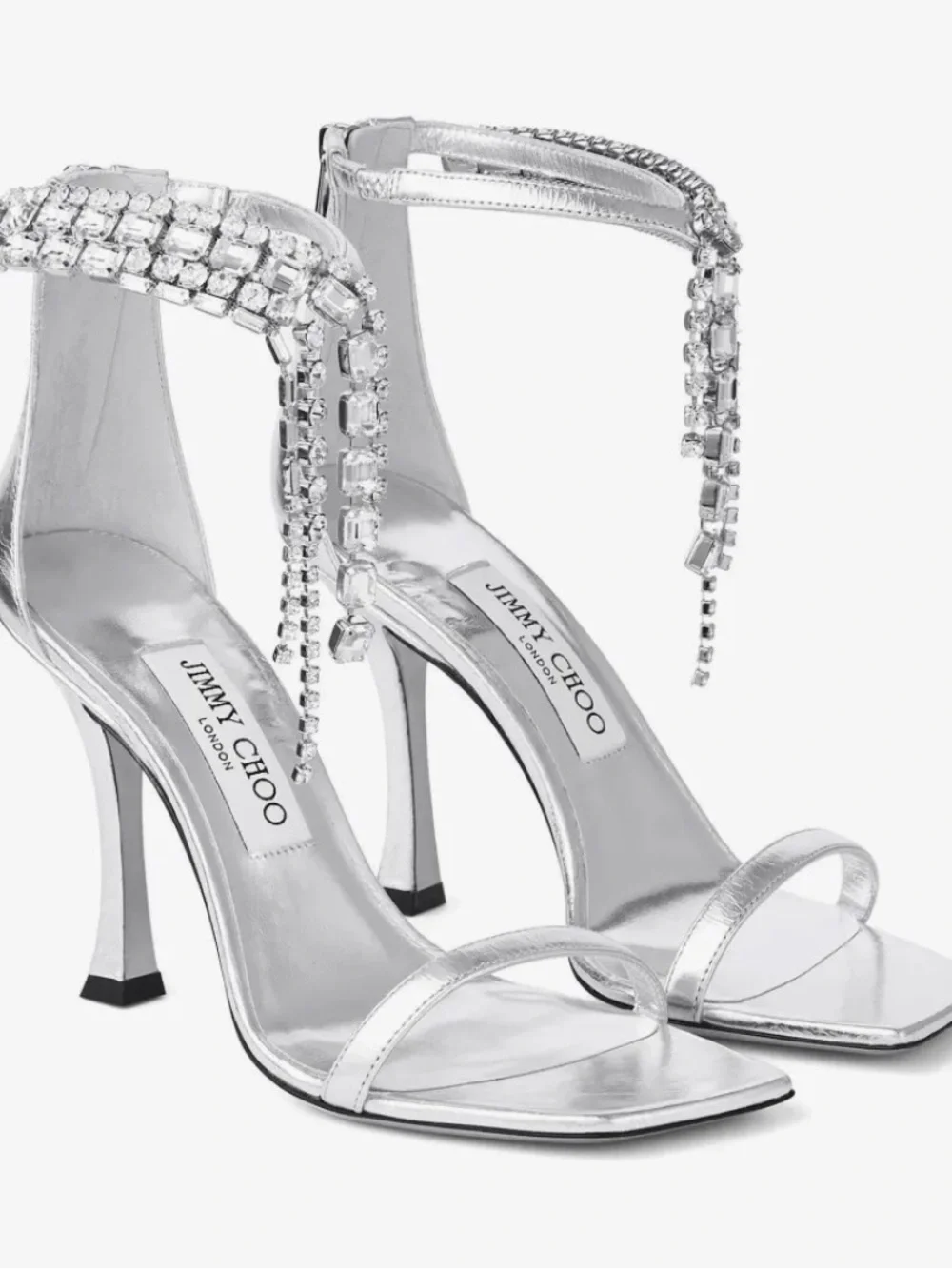Authentic Jimmy Choo Brand New Verity Heel Silver size 37